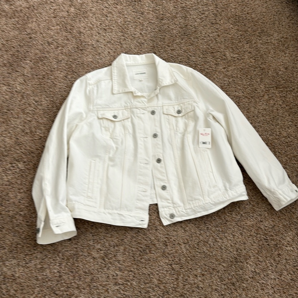 Lucky brand Jean jacket 1X NWT cream color